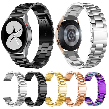 Flat Head Three-bead Stainless Steel Watch Band