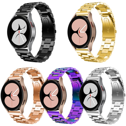 Flat Head Three-bead Stainless Steel Watch Band