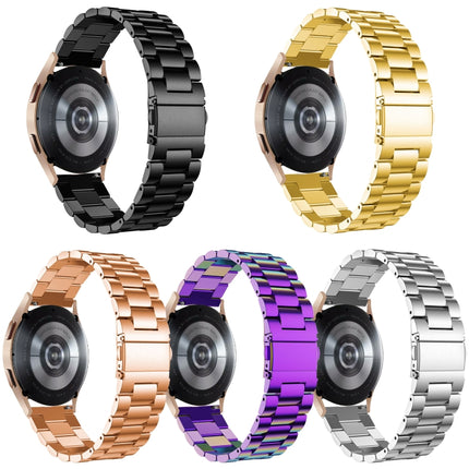 Flat Head Three-bead Stainless Steel Watch Band