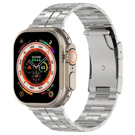 Tortoise Buckle Titanium Steel Watch Band, For Apple Watch SE 2023 44mm, For Apple Watch SE 2023 40mm, For Apple Watch Ultra 2 49mm, For Apple Watch Series 9 45mm, For Apple Watch Series 9 41mm, For Apple Watch Ultra 49mm, For Apple Watch Series 8 41mm... - DealBuddy