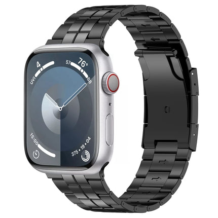 Tortoise Buckle Titanium Steel Watch Band, For Apple Watch SE 2023 44mm, For Apple Watch SE 2023 40mm, For Apple Watch Ultra 2 49mm, For Apple Watch Series 9 45mm, For Apple Watch Series 9 41mm, For Apple Watch Ultra 49mm, For Apple Watch Series 8 41mm... - DealBuddy