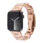 Three-Bead Stainless Steel Watch Band
