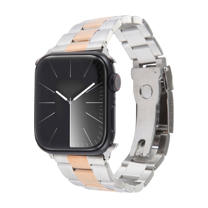 Three-Bead Stainless Steel Watch Band