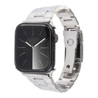 Three-Bead Stainless Steel Watch Band