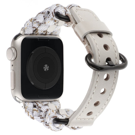 Paracord Genuine Leather Watch Band, For Apple Watch 42mm, For Apple Watch 38mm - DealBuddy