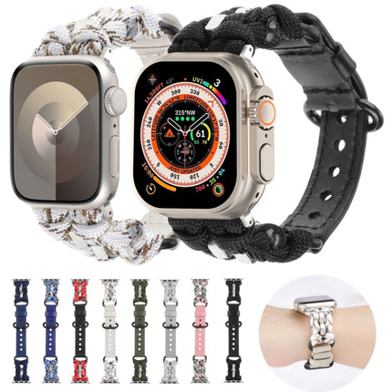 Paracord Genuine Leather Watch Band, For Apple Watch 42mm, For Apple Watch 38mm - DealBuddy