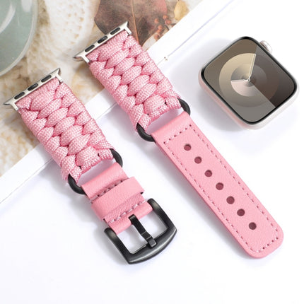 Plain Paracord Genuine Leather Watch Band