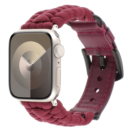 Plain Paracord Genuine Leather Watch Band, For Apple Watch 42mm, For Apple Watch 38mm - DealBuddy