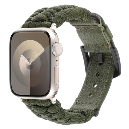 Plain Paracord Genuine Leather Watch Band, For Apple Watch 42mm, For Apple Watch 38mm - DealBuddy