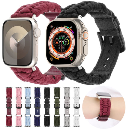 Plain Paracord Genuine Leather Watch Band, For Apple Watch 42mm, For Apple Watch 38mm - DealBuddy