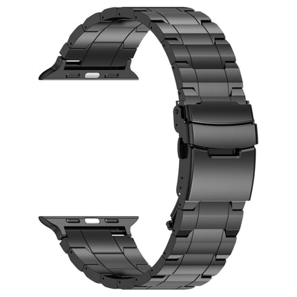 Safety Buckle Trapezoid Titanium Steel Watch Band, For Apple Watch 42mm, For Apple Watch 38mm - DealBuddy