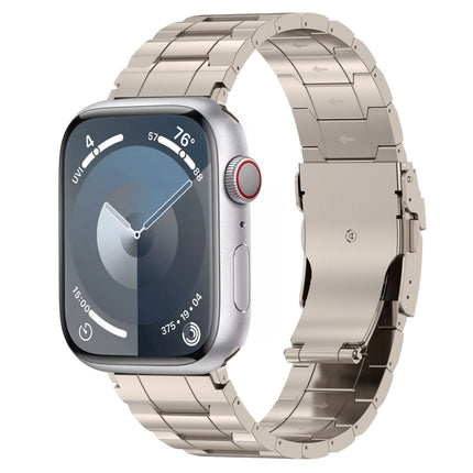 Safety Buckle Trapezoid Titanium Steel Watch Band, For Apple Watch 42mm, For Apple Watch 38mm - DealBuddy