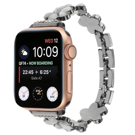 5-petaled Flower Zinc Alloy Chain Watch Band, For Apple Watch SE 40mm, For Apple Watch SE 44mm, For Apple Watch Series 6 40mm, For Apple Watch Series 6 44mm, For Apple Watch Series 5 44mm, For Apple Watch Series 5 40mm