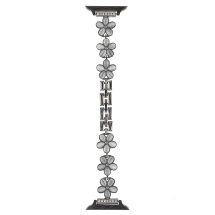 5-petaled Flower Zinc Alloy Chain Watch Band, For Apple Watch Series 4 44mm, For Apple Watch Series 4 40mm, For Apple Watch Series 3 38mm, For Apple Watch Series 3 42mm, For Apple Watch Series 2 42mm, For Apple Watch Series 2 38mm