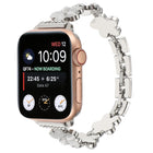 5-petaled Flower Zinc Alloy Chain Watch Band, For Apple Watch Series 4 44mm, For Apple Watch Series 4 40mm, For Apple Watch Series 3 38mm, For Apple Watch Series 3 42mm, For Apple Watch Series 2 42mm, For Apple Watch Series 2 38mm
