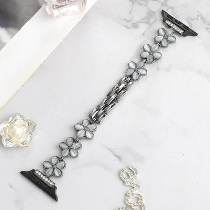 5-petaled Flower Zinc Alloy Chain Watch Band