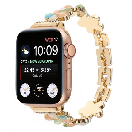 5-petaled Flower Zinc Alloy Chain Watch Band