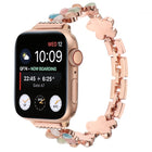 5-petaled Flower Zinc Alloy Chain Watch Band