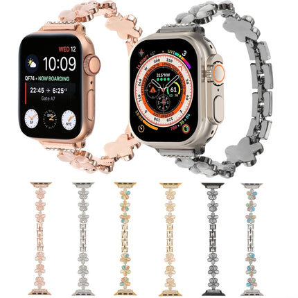 5-petaled Flower Zinc Alloy Chain Watch Band