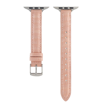 Slim Crocodile Leather Watch Band, For Apple Watch 42mm, For Apple Watch 38mm - DealBuddy