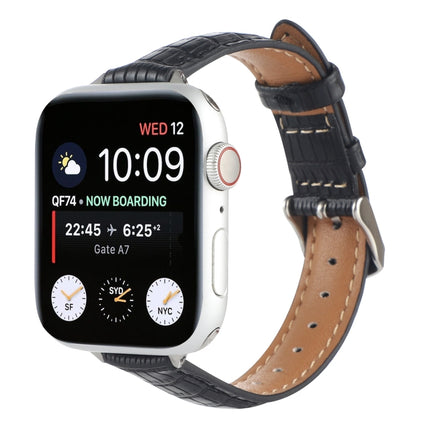 Slim Crocodile Leather Watch Band