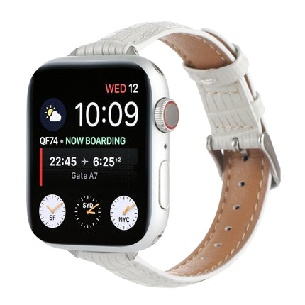 Slim Crocodile Leather Watch Band