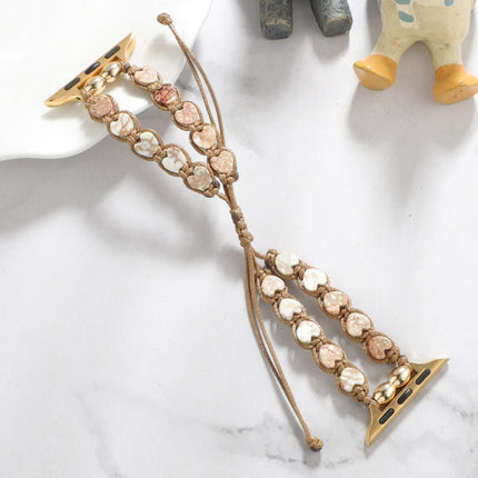 Heart Stones Drawstring Chain Watch Band, For Apple Watch 42mm, For Apple Watch 38mm - DealBuddy