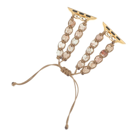 Heart Stones Drawstring Chain Watch Band, For Apple Watch 42mm, For Apple Watch 38mm - DealBuddy