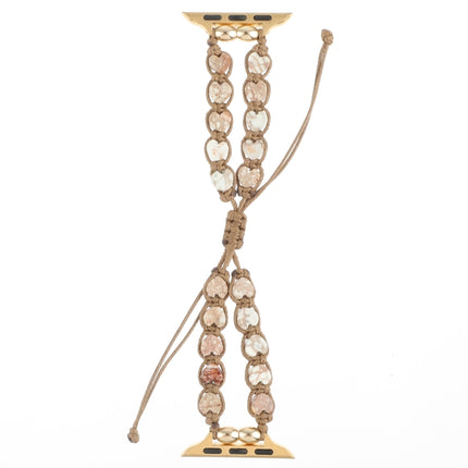 Heart Stones Drawstring Chain Watch Band, For Apple Watch 42mm, For Apple Watch 38mm - DealBuddy