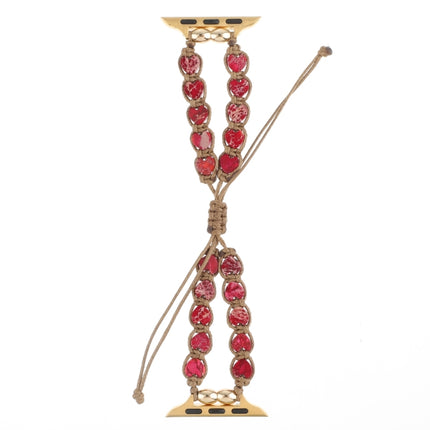 Heart Stones Drawstring Chain Watch Band, For Apple Watch 42mm, For Apple Watch 38mm - DealBuddy