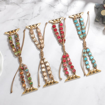 Heart Stones Drawstring Chain Watch Band, For Apple Watch 42mm, For Apple Watch 38mm - DealBuddy
