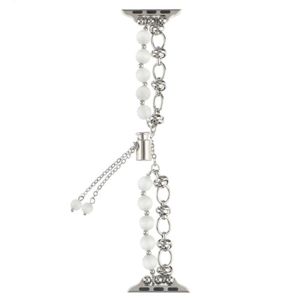 Pearl Chain Metal Bracelet Watch Band