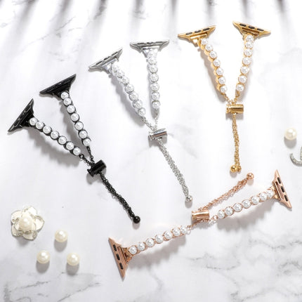 Pearl Bracelet Metal Watch Band