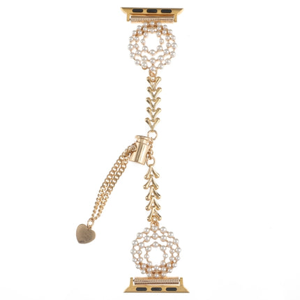 Pearl Round Zinc Alloy Chain Metal Watch Band, For Apple Watch 42mm, For Apple Watch 38mm - DealBuddy