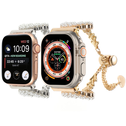 Pearl Round Zinc Alloy Chain Metal Watch Band, For Apple Watch 42mm, For Apple Watch 38mm - DealBuddy