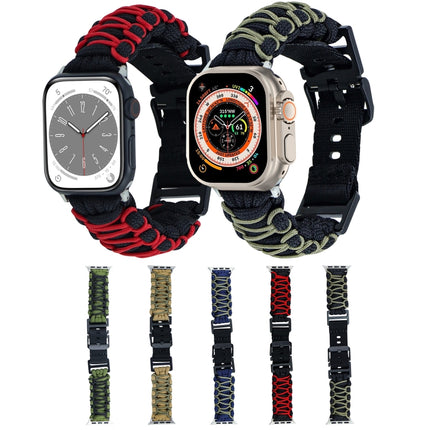 Dual-layer Braided Paracord Buckle Watch Band