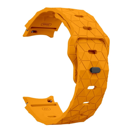 Football Pattern Reverse Buckle Silicone Watch Band, For Samsung Galaxy Watch 6 / 6 Classic - DealBuddy