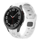 Football Pattern Reverse Buckle Silicone Watch Band, For Samsung Galaxy Watch 6 / 6 Classic - DealBuddy