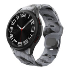 For Samsung Galaxy Watch 6 / 6 Classic / Black Grey Camouflage