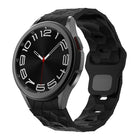 Football Pattern Reverse Buckle Silicone Watch Band, For Samsung Galaxy Watch 6 / 6 Classic - DealBuddy