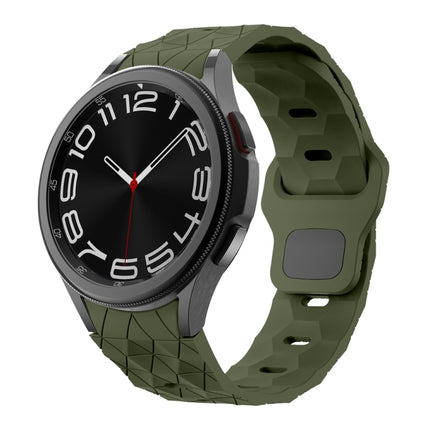 Football Pattern Reverse Buckle Silicone Watch Band, For Samsung Galaxy Watch 6 / 6 Classic - DealBuddy