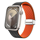 Carbon Fiber Magnetic Silver Buckle Watch Band