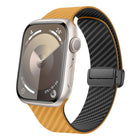 Carbon Fiber Magnetic Black Buckle Watch Band, For Apple Watch SE 2023 44mm, For Apple Watch SE 2023 40mm, For Apple Watch Ultra 2 49mm - DealBuddy