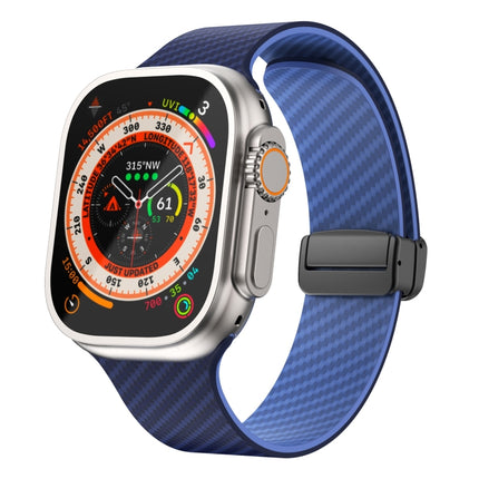 Carbon Fiber Magnetic Black Buckle Watch Band, For Apple Watch SE 2023 44mm, For Apple Watch SE 2023 40mm, For Apple Watch Ultra 2 49mm - DealBuddy