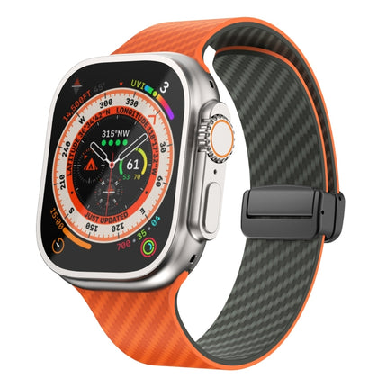 Carbon Fiber Magnetic Black Buckle Watch Band, For Apple Watch SE 2023 44mm, For Apple Watch SE 2023 40mm, For Apple Watch Ultra 2 49mm - DealBuddy