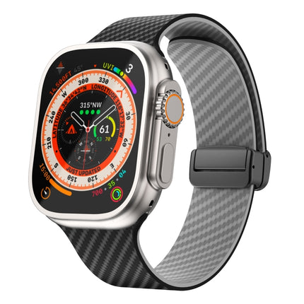 Carbon Fiber Magnetic Black Buckle Watch Band, For Apple Watch SE 2023 44mm, For Apple Watch SE 2023 40mm, For Apple Watch Ultra 2 49mm - DealBuddy