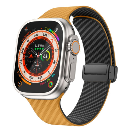 Carbon Fiber Magnetic Black Buckle Watch Band, For Apple Watch SE 2023 44mm, For Apple Watch SE 2023 40mm, For Apple Watch Ultra 2 49mm - DealBuddy