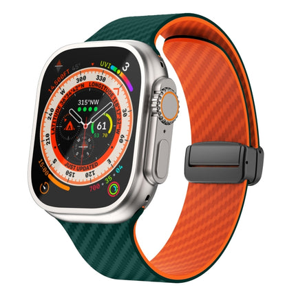 Carbon Fiber Magnetic Black Buckle Watch Band, For Apple Watch Series 9 45mm, For Apple Watch Series 9 41mm, For Apple Watch Ultra 49mm - DealBuddy