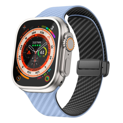 Carbon Fiber Magnetic Black Buckle Watch Band, For Apple Watch Series 9 45mm, For Apple Watch Series 9 41mm, For Apple Watch Ultra 49mm - DealBuddy