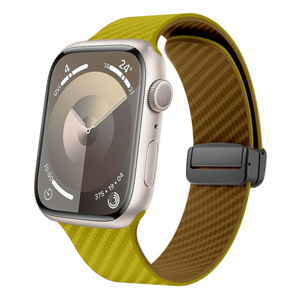 Carbon Fiber Magnetic Black Buckle Watch Band, For Apple Watch SE 40mm, For Apple Watch SE 44mm, For Apple Watch Series 6 40mm - DealBuddy